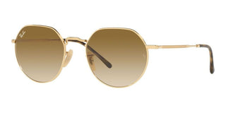 Ray-Ban JACK RB 3565 unisex Gold Round Sunglasses