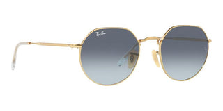 Ray-Ban JACK RB 3565 unisex Gold Round Sunglasses