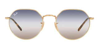 Ray-Ban JACK RB 3565 unisex Gold Round Sunglasses