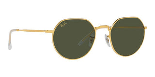 Ray-ban Jack Rb 3565 Unisex Gold Round Sunglasses