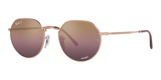 Ray-Ban JACK RB 3565 unisex Rose gold Round Sunglasses