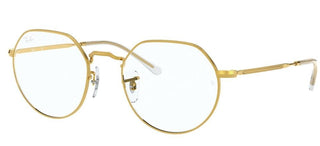 Ray-Ban JACK RX 6465 unisex Gold Geometric Eyeglasses