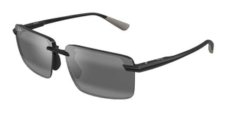 Maui Jim LAULIMA AF 656 men Black Geometric Sunglasses