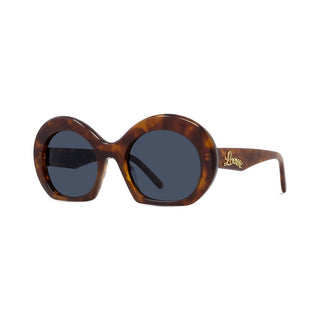 LOEWE LW40077I women Havana Round Sunglasses