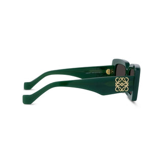 LOEWE LW40102F women Green Geometric Sunglasses