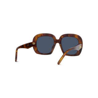 LOEWE LW40113U women Havana Geometric Sunglasses