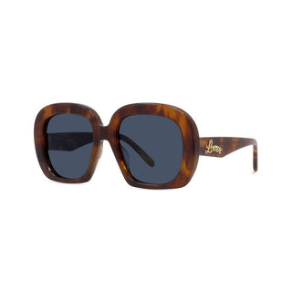 LOEWE LW40113U women Havana Geometric Sunglasses