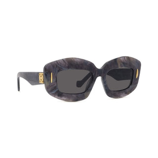 LOEWE LW40114I women Black Rectangle Sunglasses