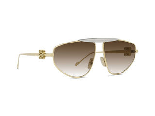 LOEWE Anagram LW40116U women Gold Pilot Sunglasses