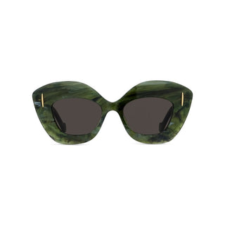 LOEWE LW40127I women Green Cat Eye Sunglasses