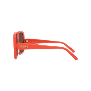 LOEWE LW40134U women Orange Geometric Sunglasses