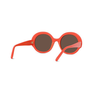 LOEWE LW40135I women Orange Round Sunglasses