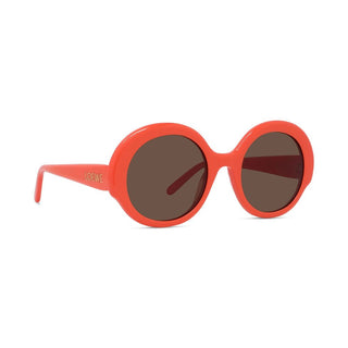 LOEWE LW40135I women Orange Round Sunglasses