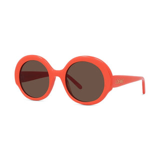 LOEWE LW40135I women Orange Round Sunglasses