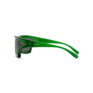 LOEWE LW40143U men Green Shield Sunglasses