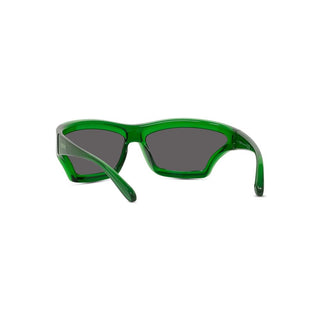 LOEWE LW40143U men Green Shield Sunglasses