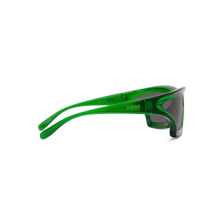 LOEWE LW40143U men Green Shield Sunglasses