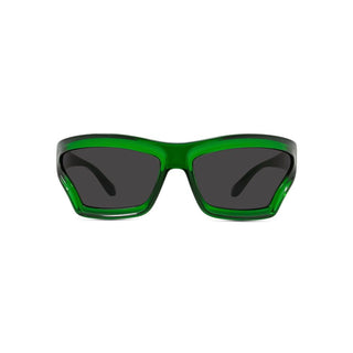 LOEWE LW40143U men Green Shield Sunglasses