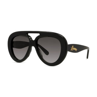 LOEWE LW40144U men Black Pilot Sunglasses