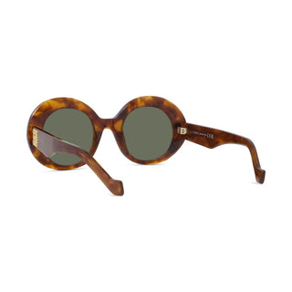 LOEWE LW40146I women Havana Oval Sunglasses