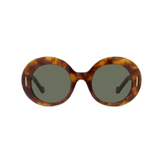 LOEWE LW40146I women Havana Oval Sunglasses