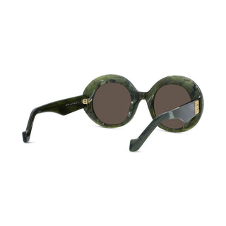 LOEWE LW40146I women Green Oval Sunglasses