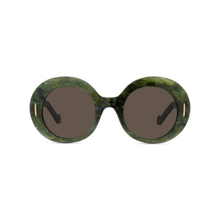 LOEWE LW40146I women Green Oval Sunglasses