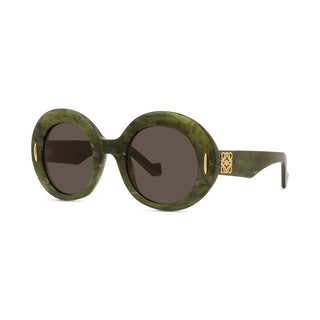 LOEWE LW40146I women Green Oval Sunglasses