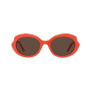 LOEWE LW40147I women Red Oval Sunglasses