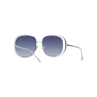 LOEWE LW40148U women Silver Rectangle Sunglasses