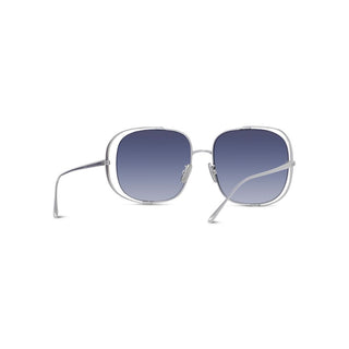 LOEWE LW40148U women Silver Rectangle Sunglasses