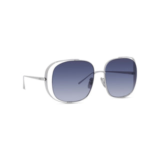 LOEWE LW40148U women Silver Rectangle Sunglasses