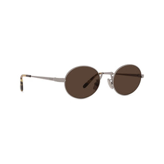 LOEWE Slim LW40151U men Silver Oval Sunglasses