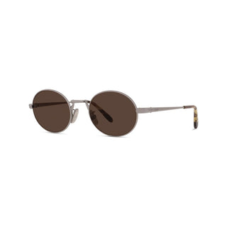 LOEWE Slim LW40151U men Silver Oval Sunglasses