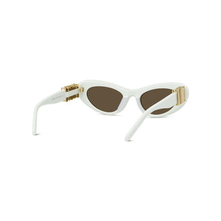 LOEWE Slim LW40156U women White Oval Sunglasses