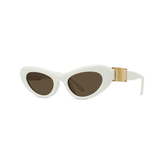 LOEWE Slim LW40156U women White Oval Sunglasses