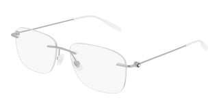 Montblanc MB0075O men Silver Geometric Eyeglasses