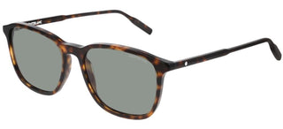 Montblanc MB0082S men Havana Squared Sunglasses