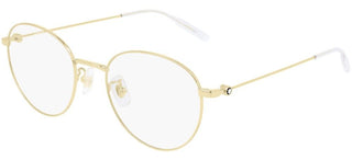 Montblanc MB0085OK men Gold Round Eyeglasses