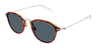 Montblanc MB0155S men Ruthenium Geometric Sunglasses