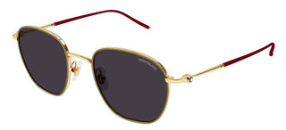 Montblanc MB0160S men Gold Geometric Sunglasses