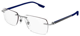 Montblanc MB0185O men Blue Geometric Eyeglasses