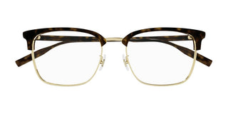 Montblanc MB0199OA men Havana Squared Eyeglasses