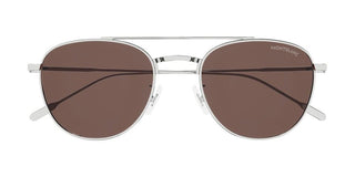 Montblanc MB0211S men Silver Squared Sunglasses