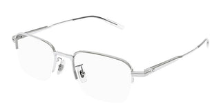 Montblanc MB0220OA men Silver Rectangle Eyeglasses