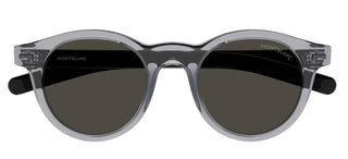 Montblanc MB0225S men Grey Round Sunglasses