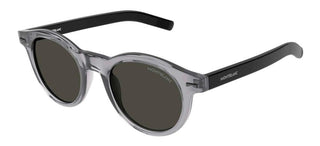 Montblanc MB0225S men Grey Round Sunglasses