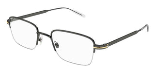 Montblanc MB0237O men Ruthenium Geometric Eyeglasses