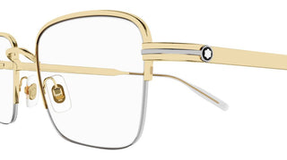 Montblanc MB0237O men Gold Geometric Eyeglasses