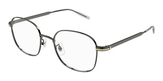 Montblanc MB0238OK men Ruthenium Geometric Eyeglasses